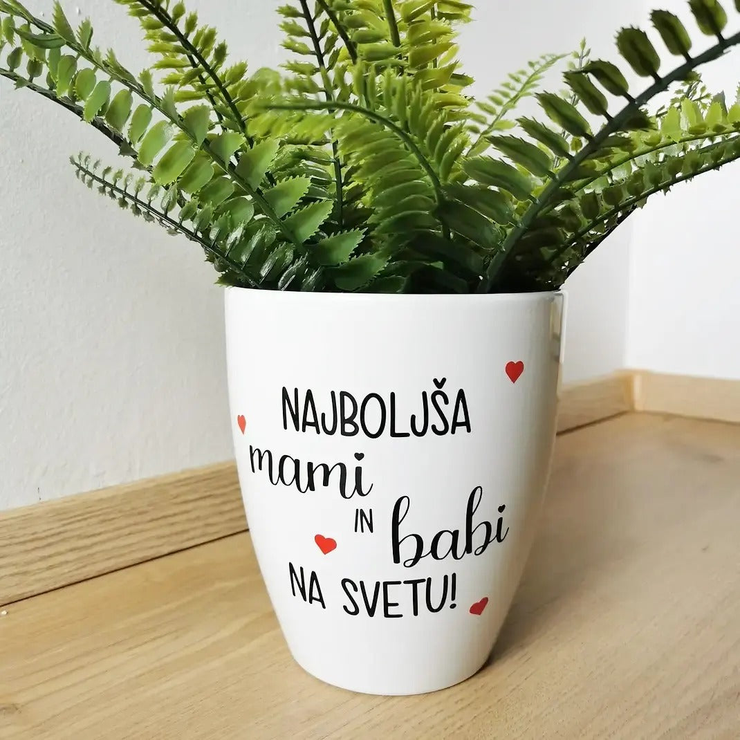 Cvetlični lonček "Mami in babi"