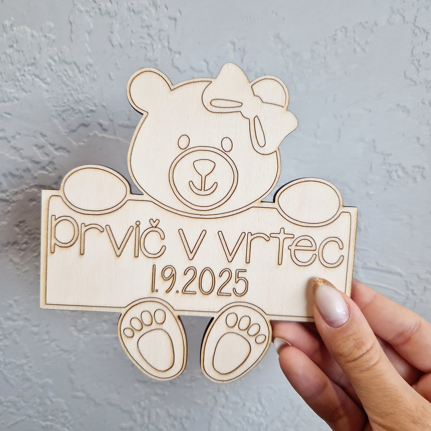 Tablica Prvič v vrtec